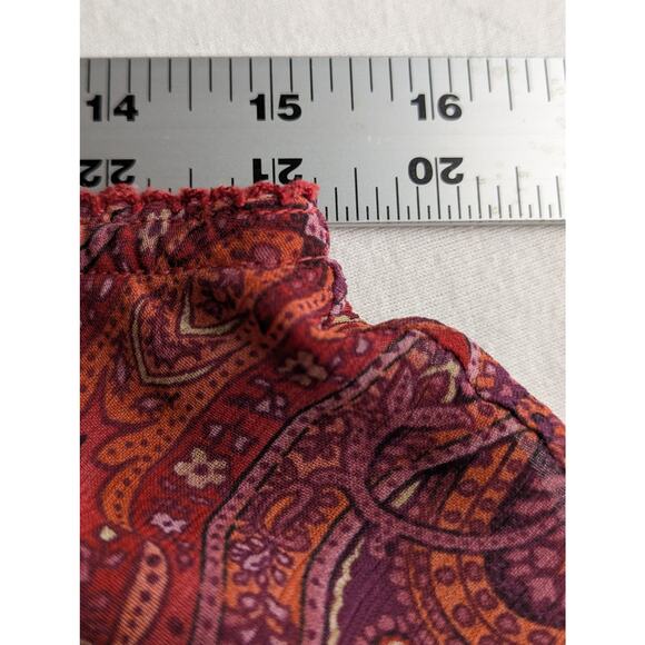 J Jill Paisley maxi skirt  Sz M s Rayon crepe Waist 30-34" Length 36"EUC - Picture 8 of 10